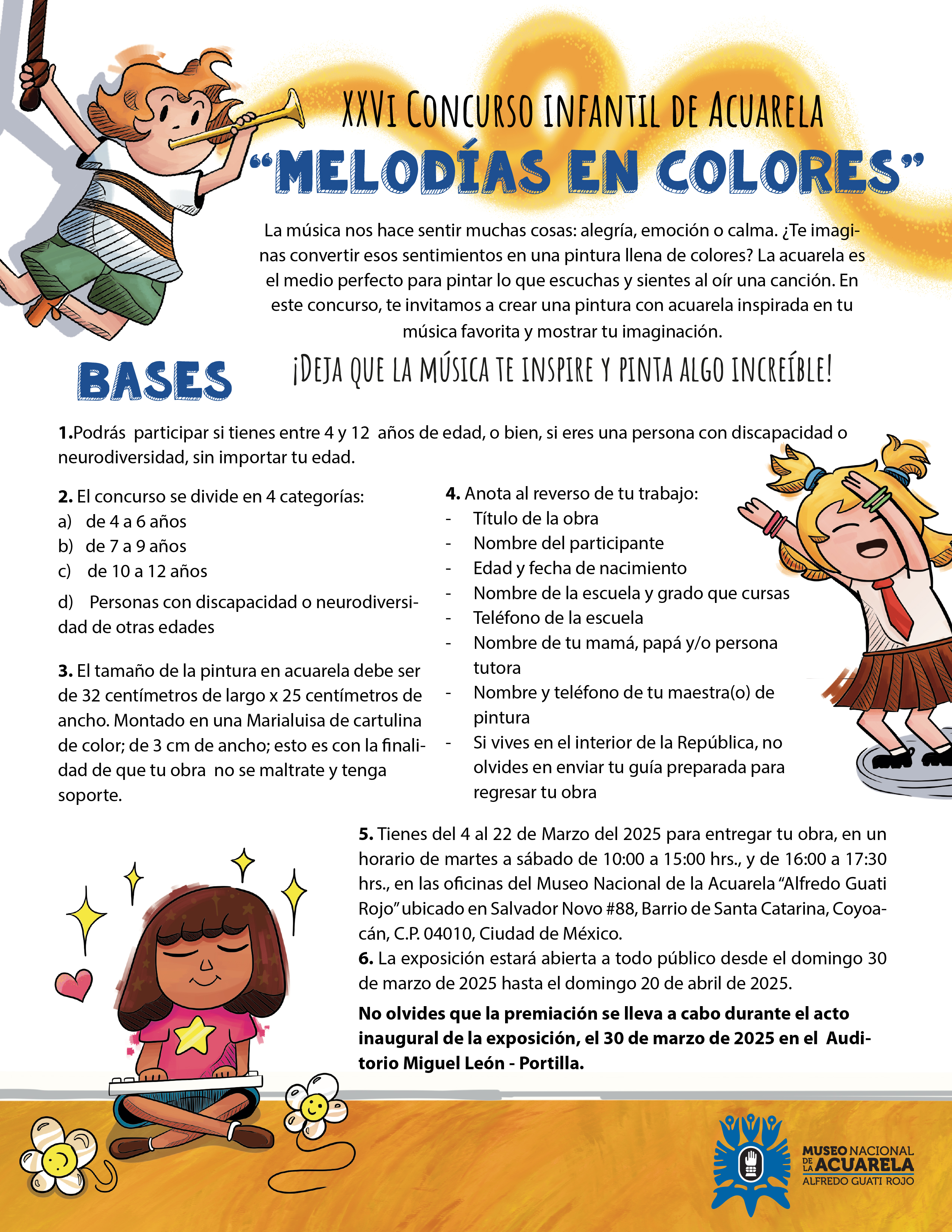 Convocatoria XXVi Concurso Infantil de Acuarela 'Melodías en Colores'